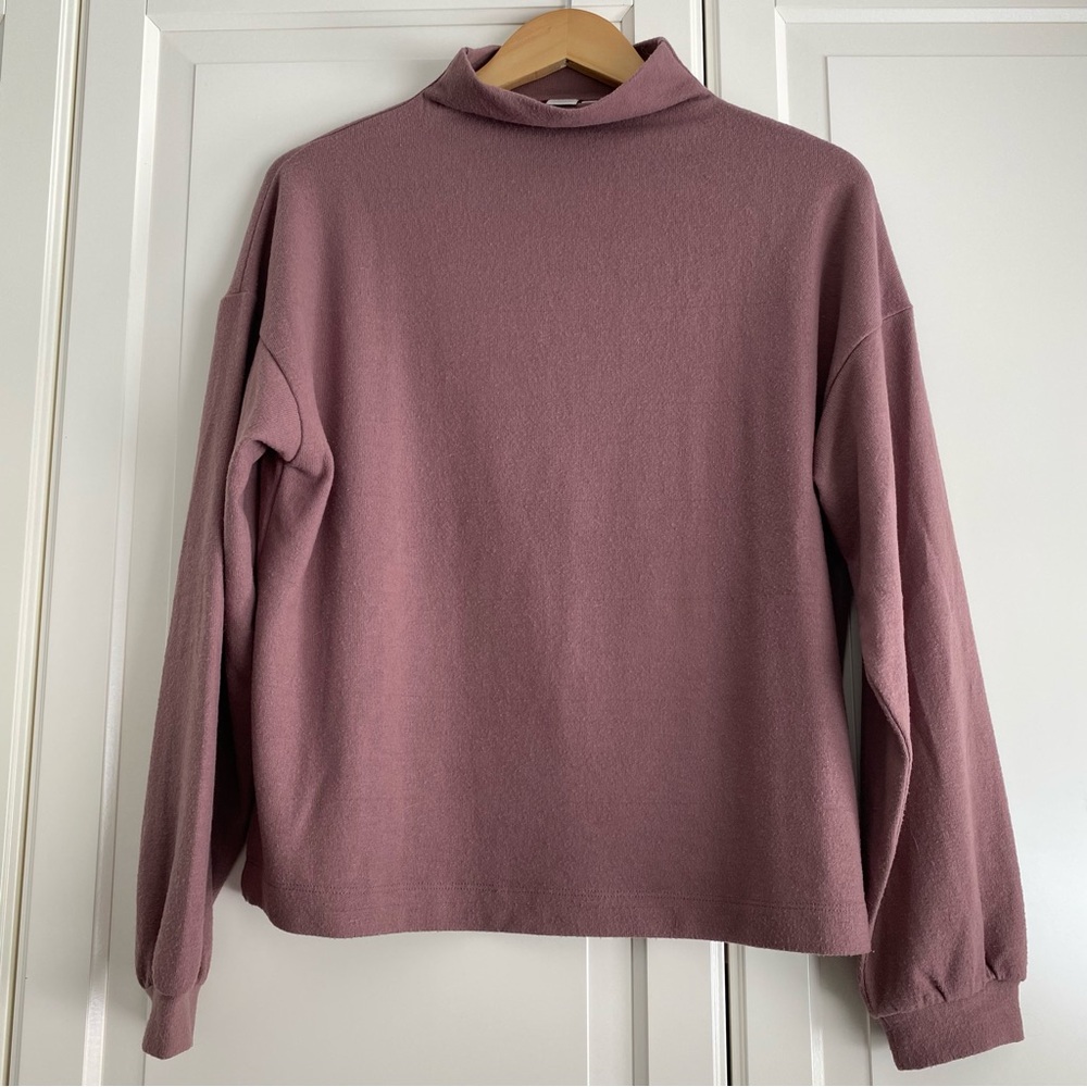 Simons Pink Mock Neck Top